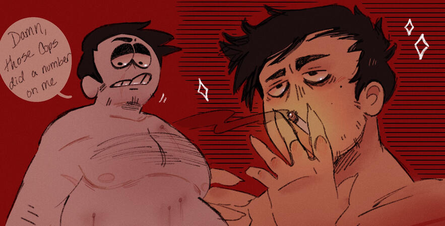 Fanart of Bob Velseb from Spooky Month